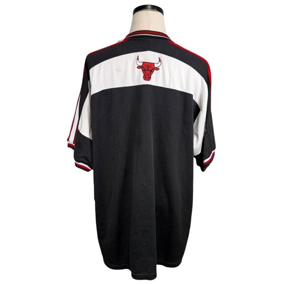 Vintage Nike Center Check Chicago Bulls 90s XL Team Jersey Black/White - Picture 3 of 11